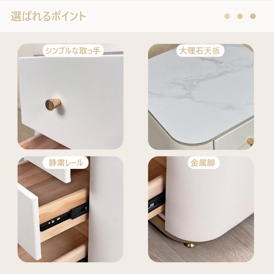 アンティーク ローチェスト 天然木 大理石トップ 3段チェスト サイドテーブル F＆I サイドテーブル チェスト3段引き出し ｛自社製品｝ 収納家具