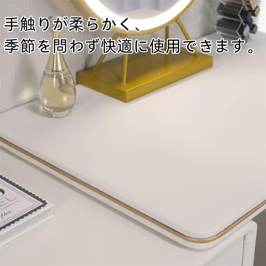 ドレッサー おしゃれ 自社製品 イタリア風 鏡台 レザー調 化粧台 化粧