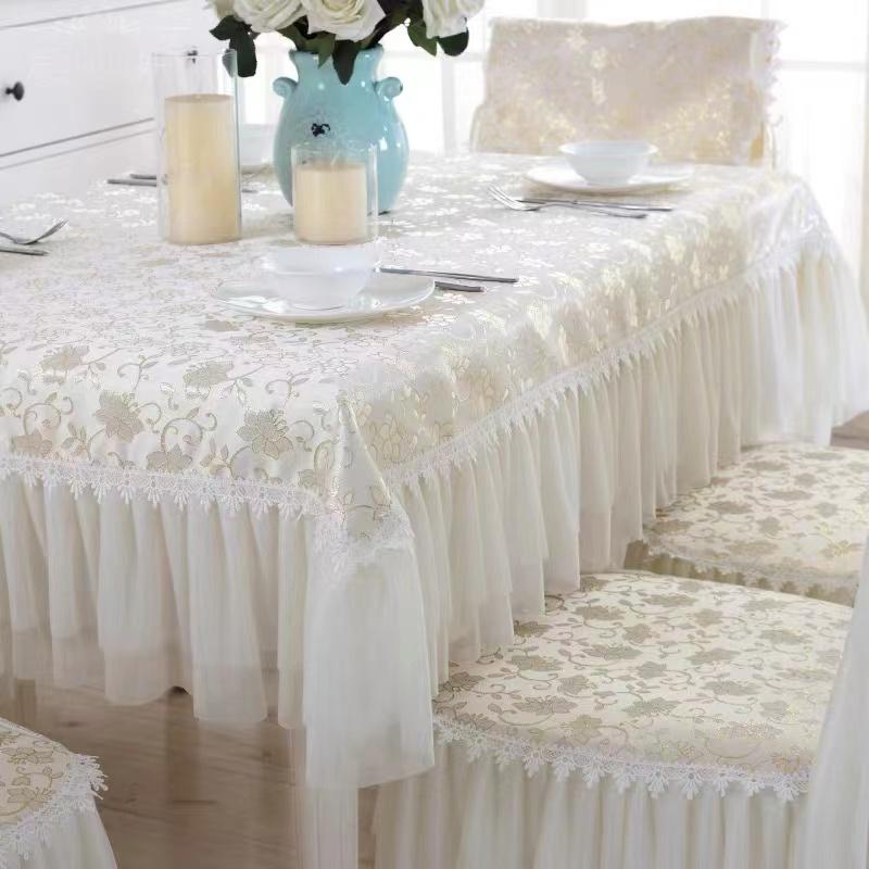 テーブルクロス シートクッション 刺繍 レース ヨーロッパスタイル 椅子カバー |  | 06