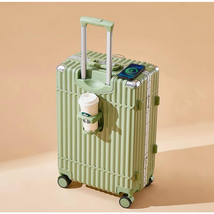 キャリーケース スーツケース 旅行 出張 耐衝撃 カップホルダー付き USBポート付き 多機能 360度回転 ロック付き 静音 超軽量 ビジネス おしゃれ スーツケース |  | 14