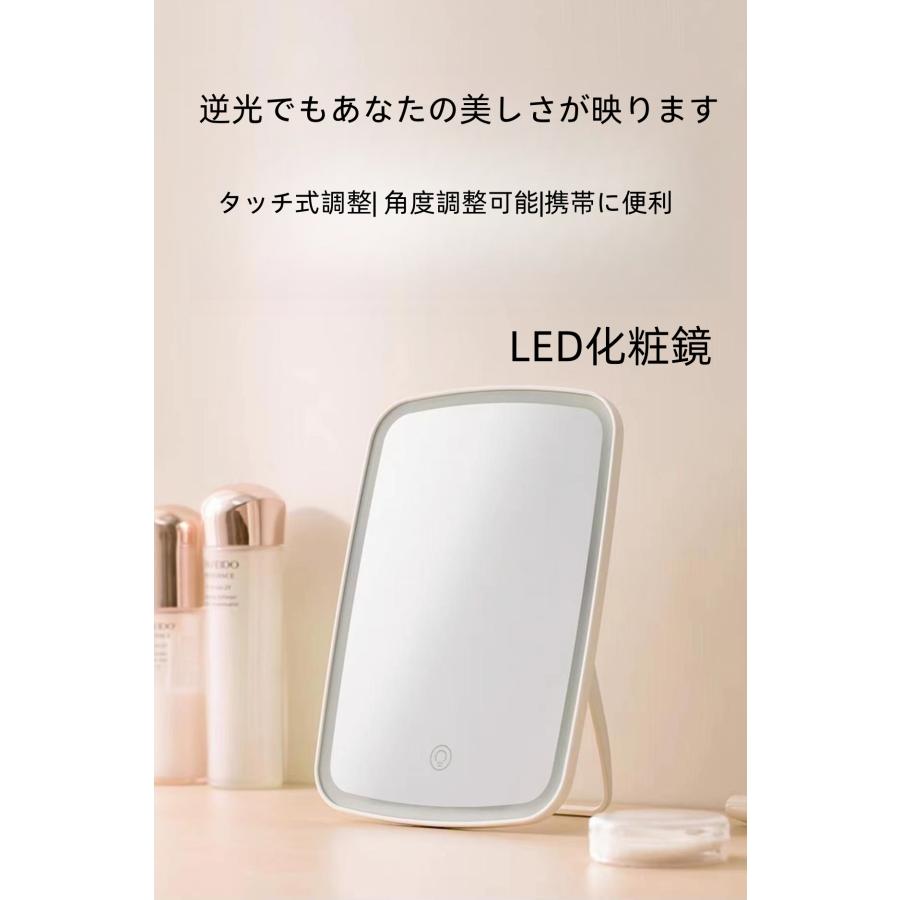 F＆I 女優ミラー おしゃれ 卓上ミラー LEDライト付きミラー 鏡 卓上