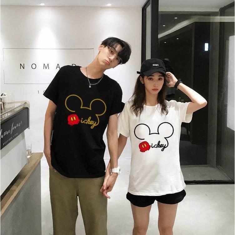 ディズニーtシャツ ペアルックtシャツ 半袖 ミッキー 2色展開 カットソー レディース メンズ ディズニー Q103 Q103 快適ライフ 通販 Yahoo ショッピング