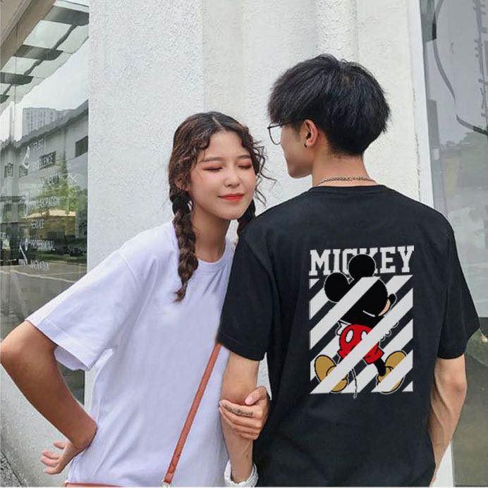 ペアルックtシャツ 半袖 ミッキー 2色展開 カットソー レディース メンズ ディズニー Q111 Q111 快適ライフ 通販 Yahoo ショッピング