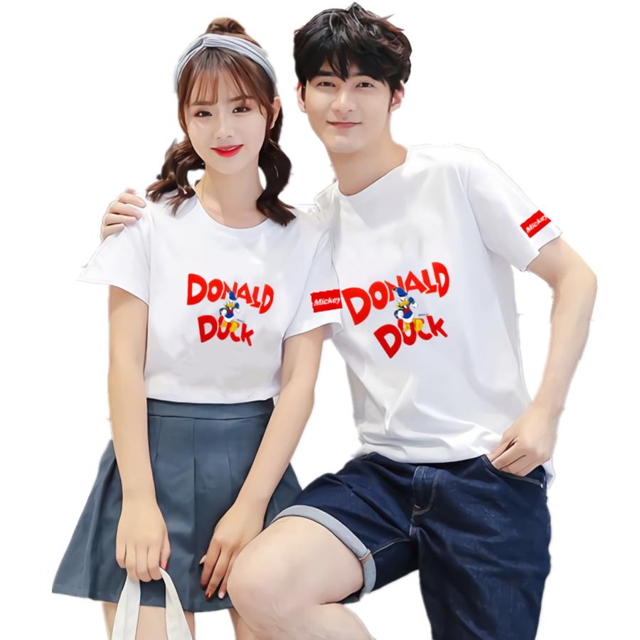 ディズニーtシャツ ペアルックtシャツ 半袖 ドナルド 2色展開 カットソー レディース メンズ ディズニー Q113 Q113 快適ライフ 通販 Yahoo ショッピング