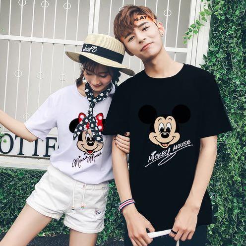 ミッキー ミニー ペアルックtシャツ 半袖 コーデ カットソー レディース メンズ ディズニー Q116 快適ライフ 通販 Yahoo ショッピング