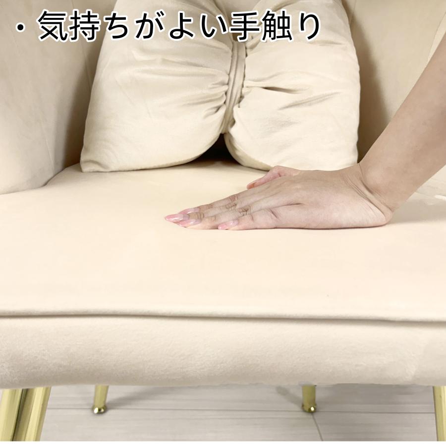 ダイニングチェア ワイドチェアー グレー ソファチェア ベロア