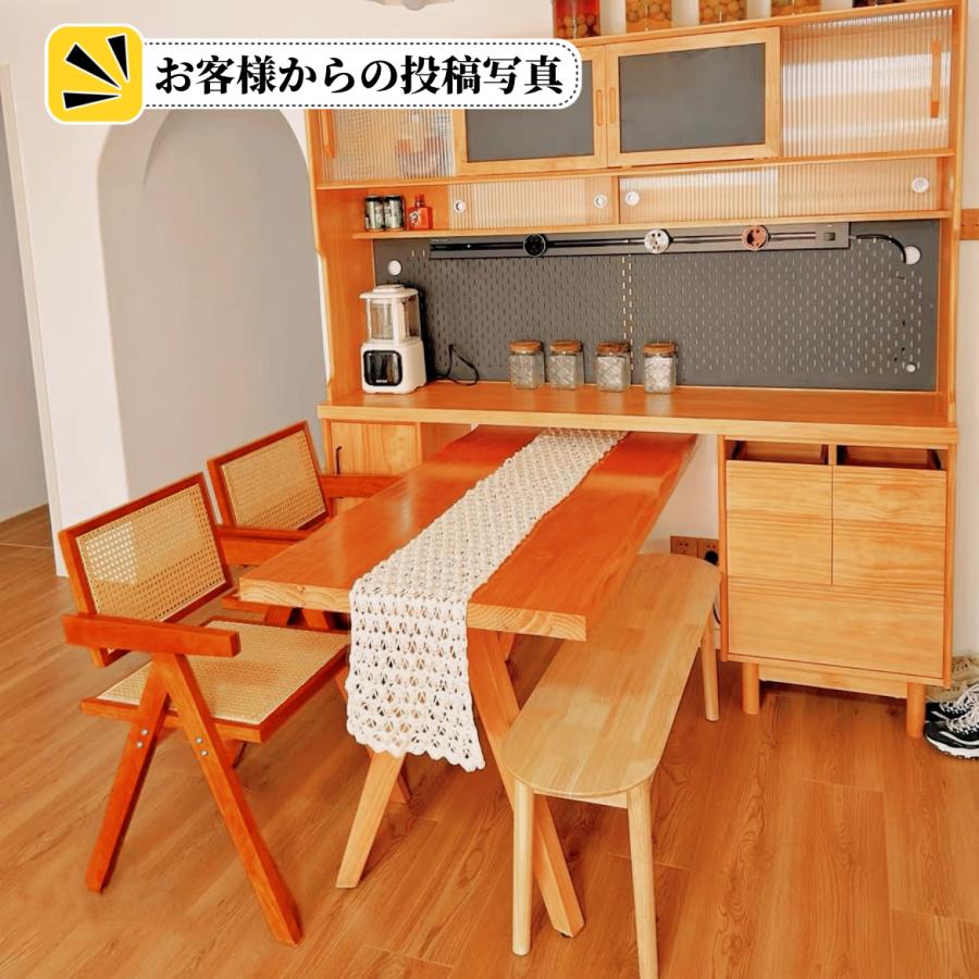 ダイニングチェア 藤編み 天然木 肘付き リビングチェア 座椅子 ナチュラル ブラウン 黒 アームレスト ラタンチェア 食卓椅子 喫茶店 |  | 08