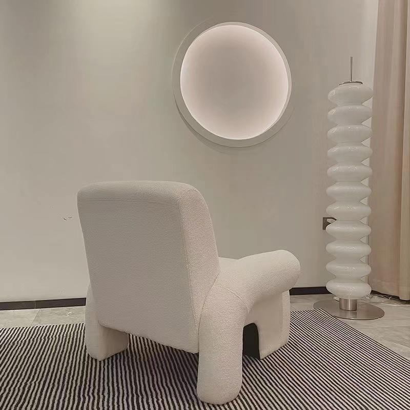 ソファ ソファー 自社製品 １人掛け　オットマンあり 可愛い　ホワイト　ベロア調ソファー 1人掛け シングルファー コーデュロイ 天然木 北欧 可愛い　ホワイト | F＆I | 06