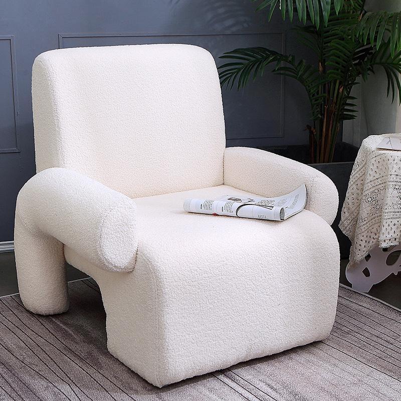 シングルソファホワイトベージュふわふわ可愛い