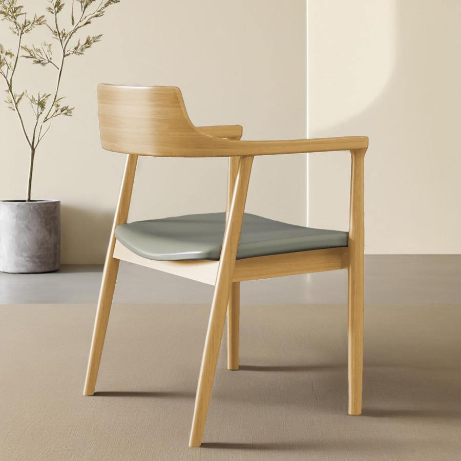 ダイニングチェア 固体木チェア 紙糸座面 リビング用 在宅ワーク用　オーク ペーパーコード アームチェア ラウンドチェア オフィスチェア イス 椅子 木製 肘付き |  | 08