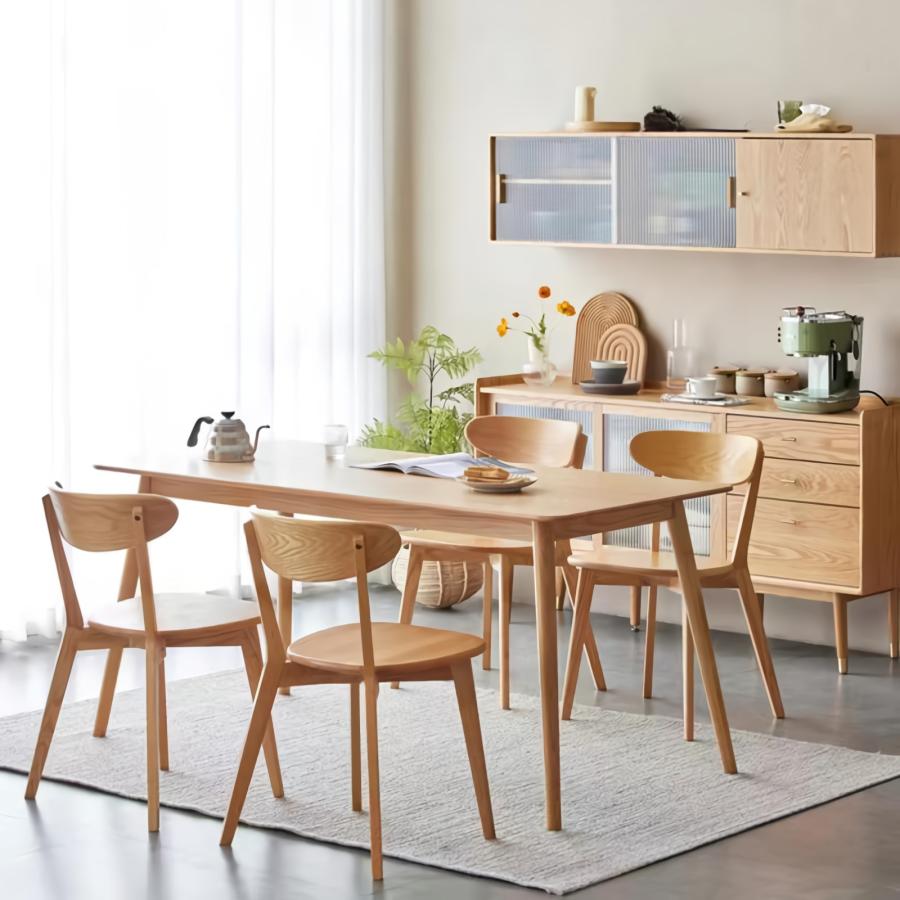 ダイニングチェア ルイス椅子 食卓チェア ナチュラル 天然木 オシャレ シンプル 組立簡単 座り心地 北欧風 リビング用 喫茶店 SF31 (1脚, ナチュラル) |  | 04
