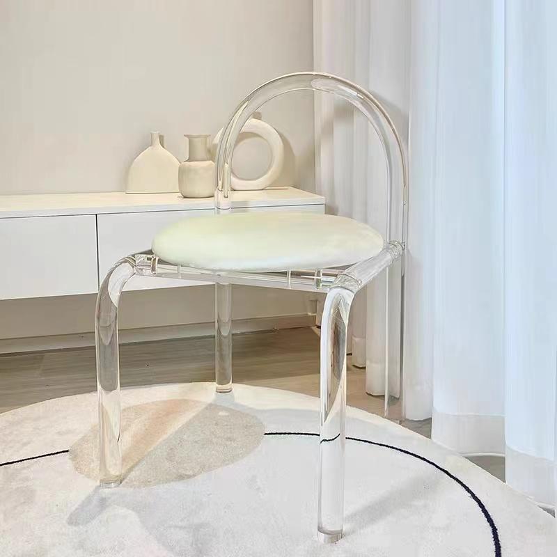 人気 クリアチェア ドレッサー椅子 クリア 椅子 チェア 北欧 ガラス 透明 椅子 イス  パソコンチェア PCチェア ワークチェア ダイニングチェア スツール |  | 06