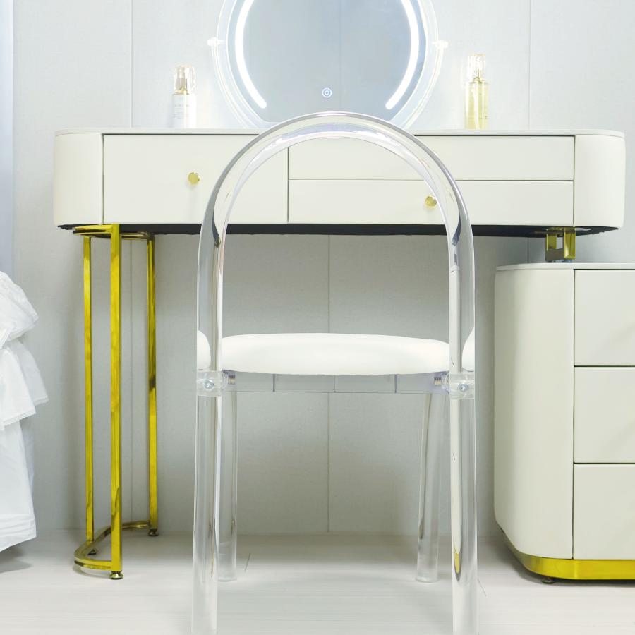 人気 クリアチェア ドレッサー椅子 クリア 椅子 チェア 北欧