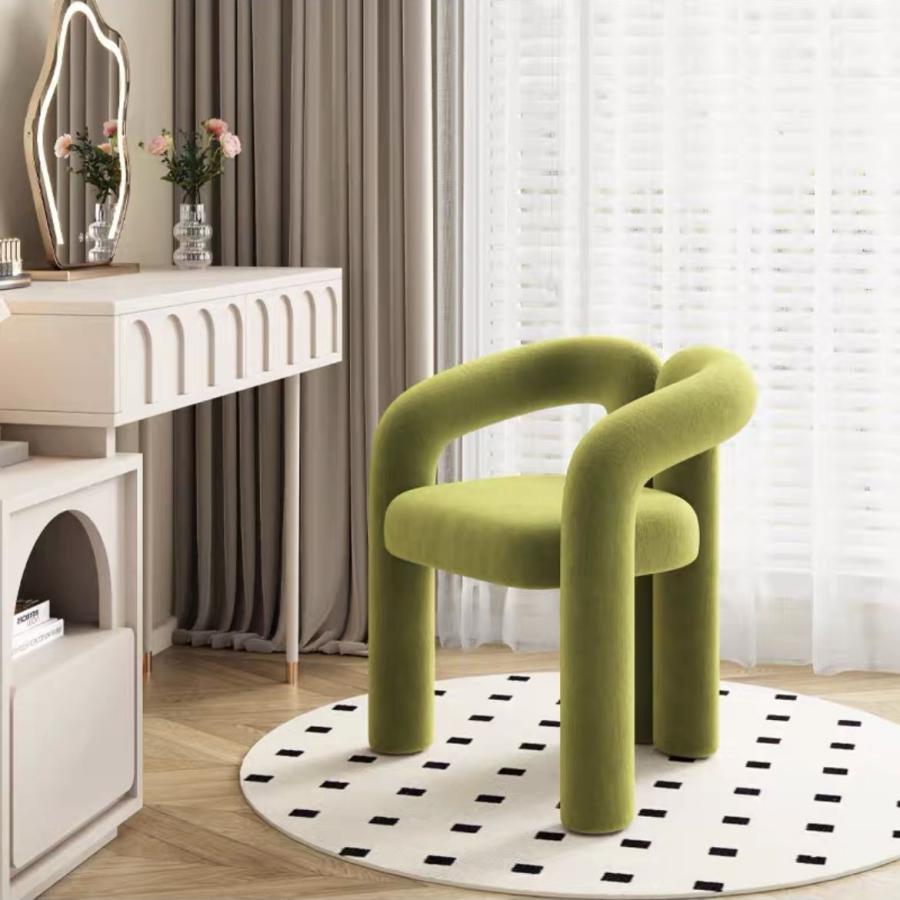 ダイニングチェア  ベロア　椅子 オフィスチェア チェア おしゃれ  おしゃれ　ワイドチェアー ソファチェア  化粧台椅子ベルベット背もたれ椅子 可愛い 大人気 |  | 04