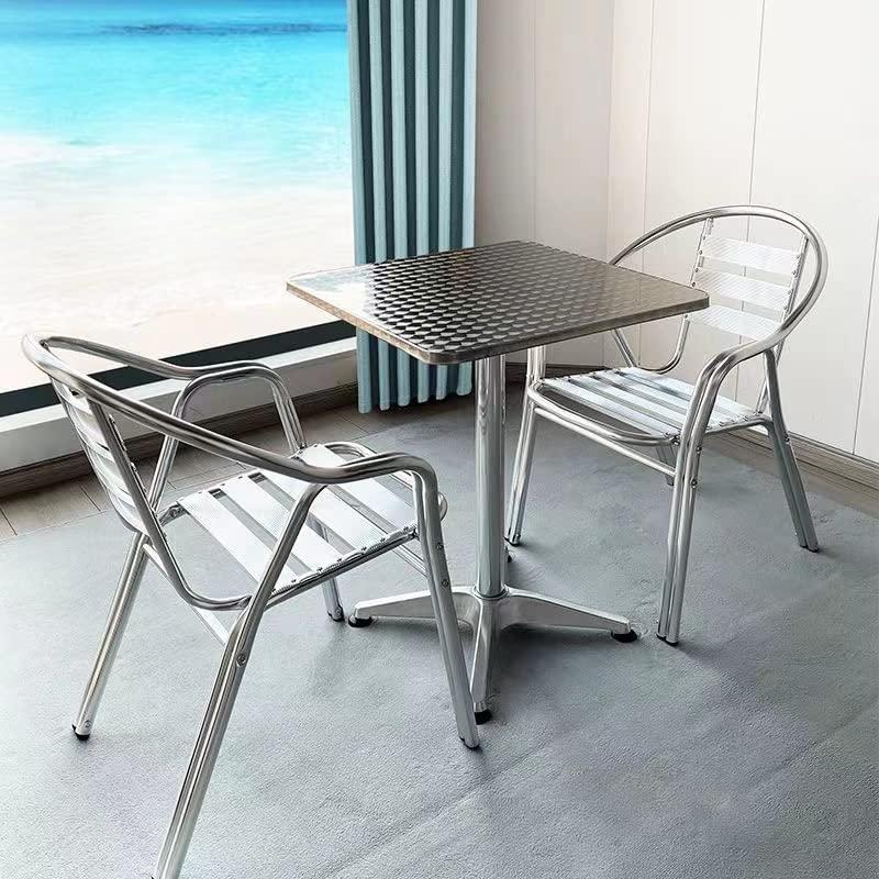 ガーデン テーブル セット ガーデンテーブルセット アルミチェア ガーデンチェア アルミチェアテーブルセット 150kg スタッキング可能 アウトドア 休憩室 休憩所 |  | 09