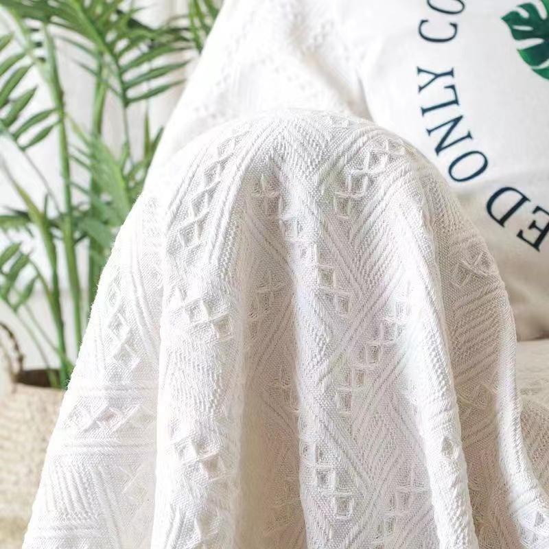 北欧風　マルチファブリック　テーブルカバー　ソファカバーマルチカバー　オフホワイト　グレー |  | 03