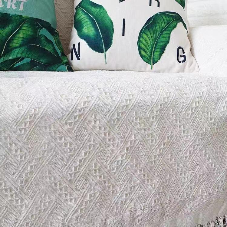 北欧風　マルチファブリック　テーブルカバー　ソファカバーマルチカバー　オフホワイト　グレー |  | 04