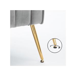 ダイニングチェア ゴールド脚付き 化粧椅子 ベルベット メイクアップチェア カフェバー ダイニングルーム リビングルーム用 デスクチェア オフイスチェア | F＆I | 06