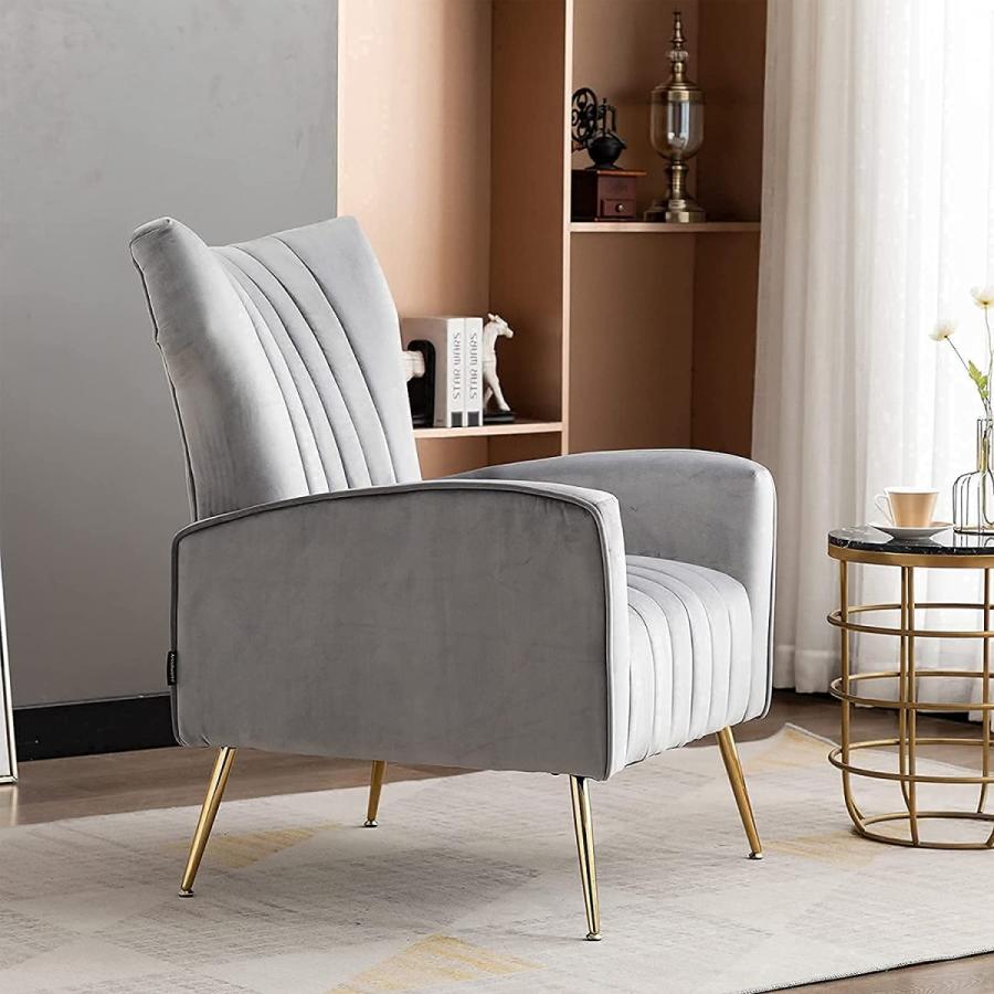 ダイニングチェア ゴールド脚付き 化粧椅子 ベルベット メイクアップチェア カフェバー ダイニングルーム リビングルーム用 デスクチェア オフイスチェア | F＆I | 08