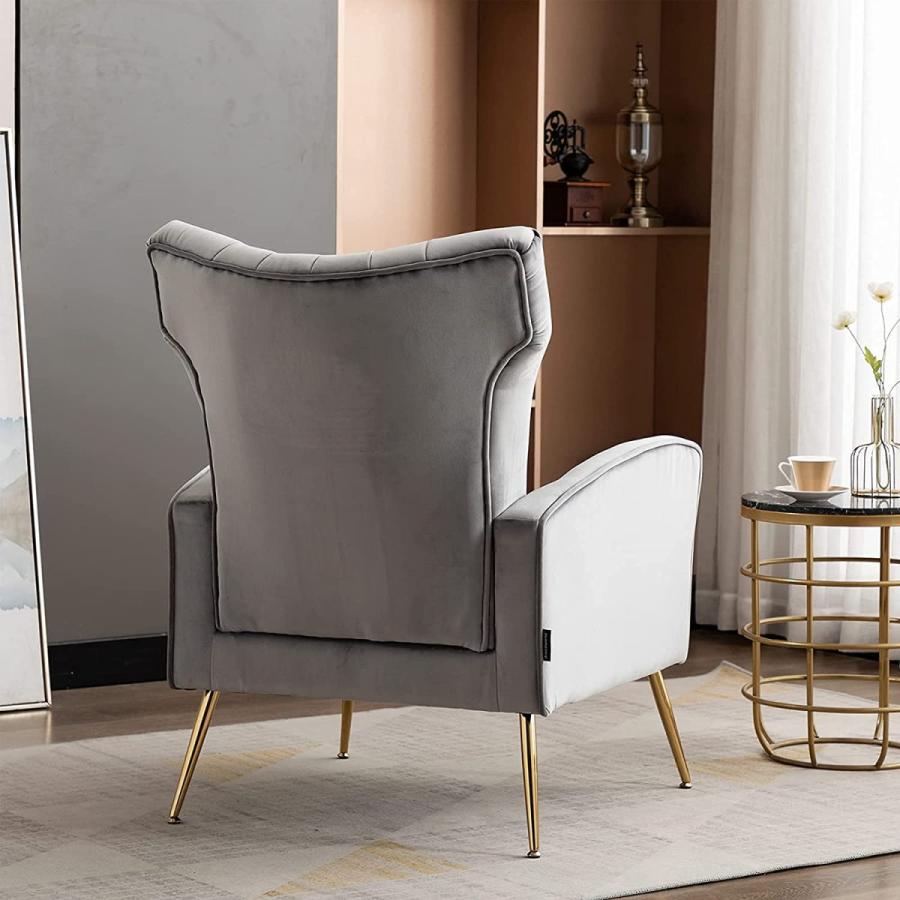 ダイニングチェア ゴールド脚付き 化粧椅子 ベルベット メイクアップチェア カフェバー ダイニングルーム リビングルーム用 デスクチェア オフイスチェア | F＆I | 09