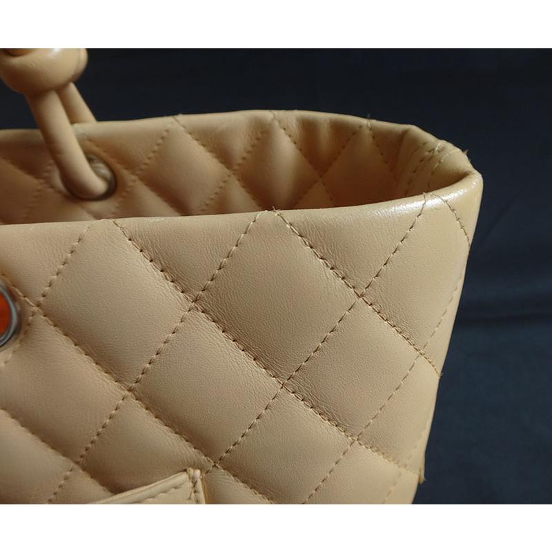 CAMBON シャネル バッグ 本物 カンボン トートバッグGM ベージュ CAMBON シャネル バッグ 本物 カンボン トートバッグGM ベージュ