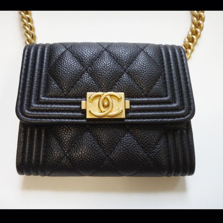 CHANEL 美品 シャネル ミニ フラップ バッグ マトラッセ キャビア  