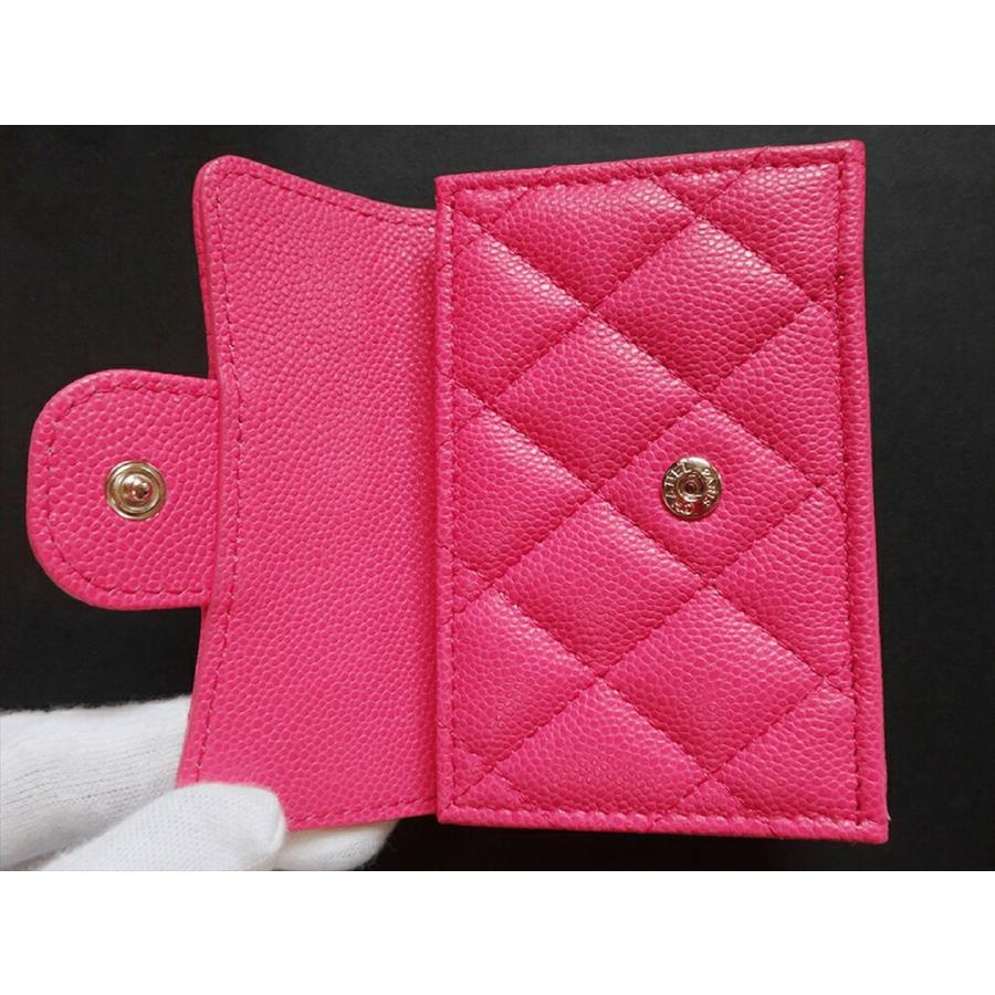 CHANEL 新品 シャネル 財布 キャビア 三つ折りサイフ ピンク CHANEL 新品 シャネル 財布 キャビア 三つ折りサイフ ピンク