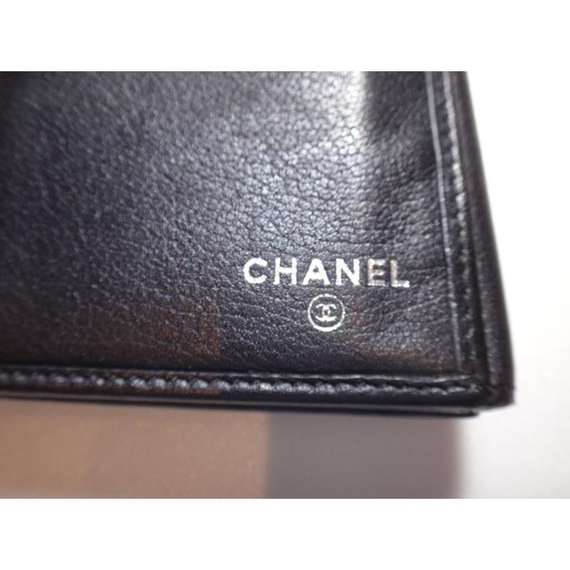 CHANEL シャネル カメリア 長財布 本物 レザー 小銭入れあり ブラック 