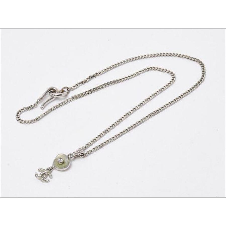 CHANEL シャネル ネックレス ココマーク ラインストーン 44cm 装飾 