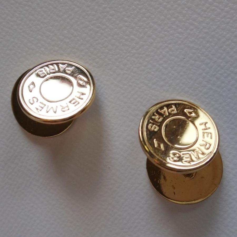 美品 HERMES エルメス セリエ カフスボタン メンズ ゴールド金具 本物