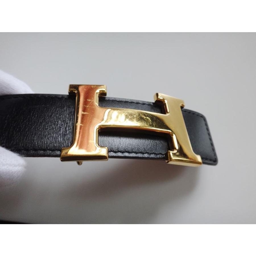 エルメス ベルト 70 黒 シルバー金具-