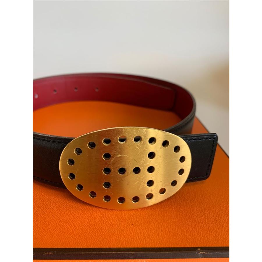 HERMES エルメス Hベルト メンズ レディース シルバー金具 □K #80 
