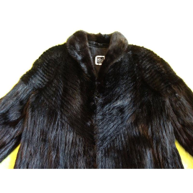 サガミンク SAGA MINK 銀サガ ミンクファー コート ジャケット 総柄