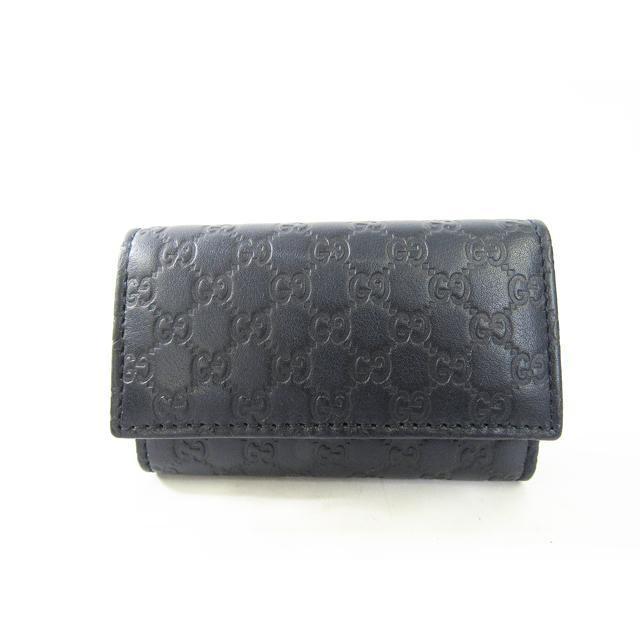 新品未使用品 GUCCI グッチ 6連 キーケース レザー ブラック 138093 