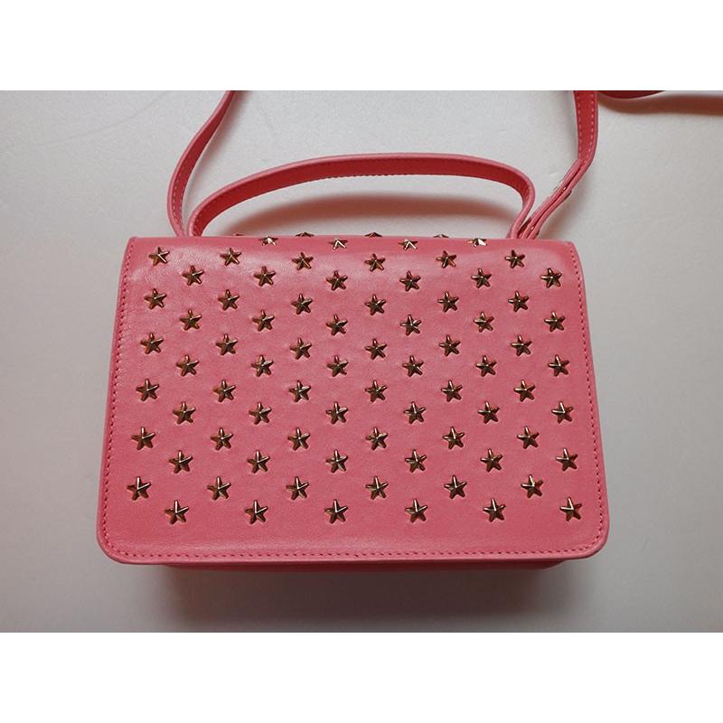JIMMY CHOO ジミー チュウ スタッズ ピンク レザー 2Way ショルダー 