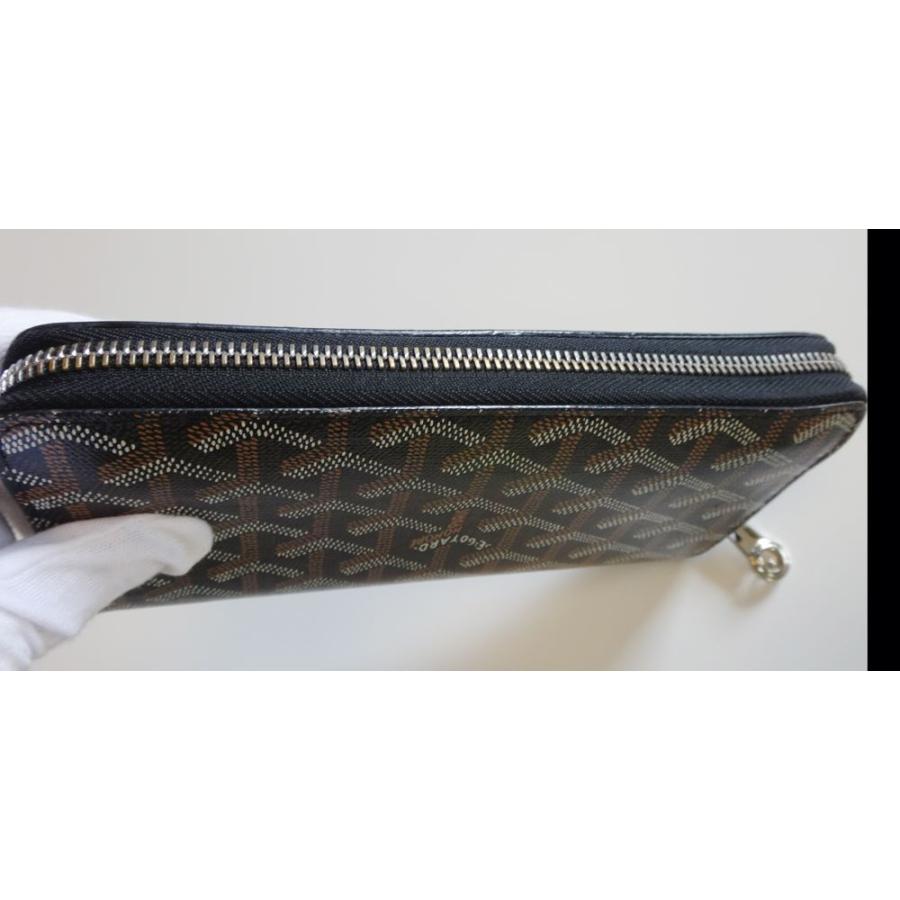 GOYARD ゴヤール 財布 本物 ラウンドファスナー ネイビー レザー GOYARD ゴヤール 財布 本物 ラウンドファスナー ネイビー レザー