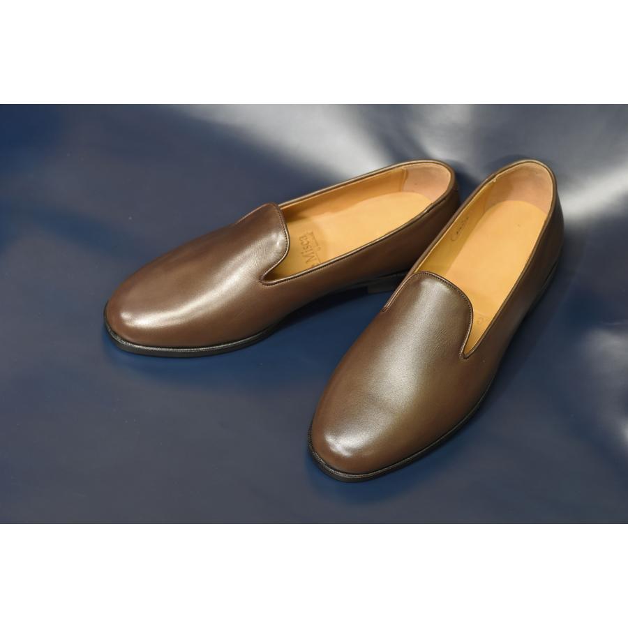 Le Misca by RAYMAR】Albert プレーントゥ スリッポン ダーク