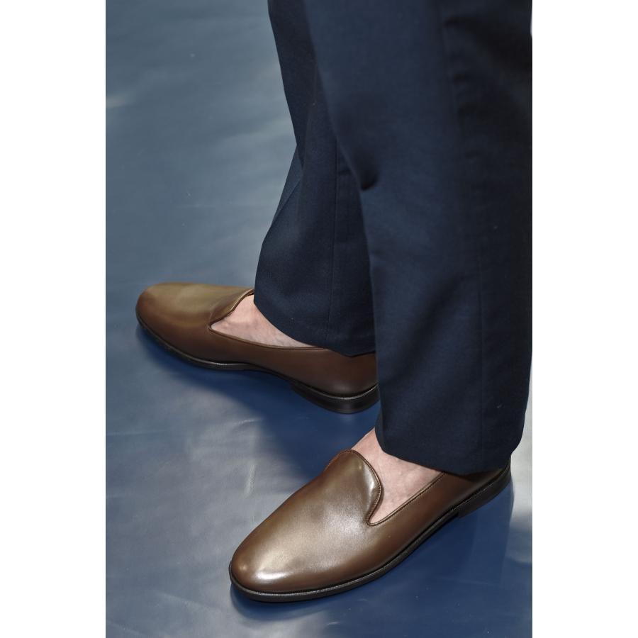 Le Misca by RAYMAR】Albert プレーントゥ スリッポン ダークブラウン