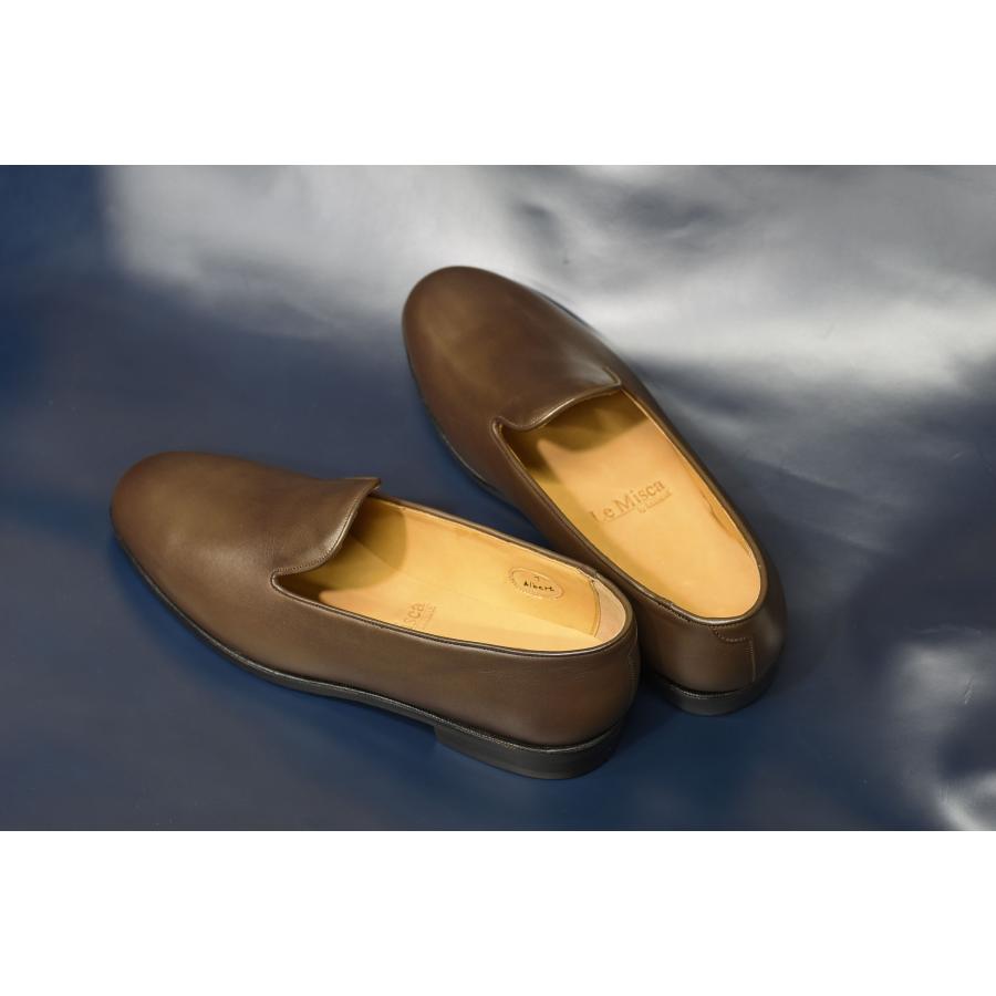 Le Misca by RAYMAR】Albert プレーントゥ スリッポン ダークブラウン