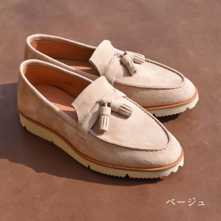 【レディース】Fiola タッセルローファー スニーカー ベージュ/グレー 羊スエード革 Vibramラバーソール Le Misca by RAYMAR |  | 15