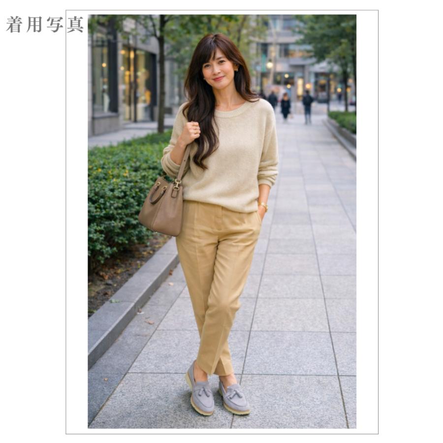 【レディース】Fiola タッセルローファー スニーカー ベージュ/グレー 羊スエード革 Vibramラバーソール Le Misca by RAYMAR |  | 05