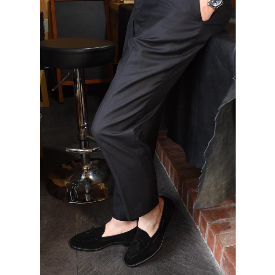 raymer ローファー RAYMAR】スエード タッセルローファー ブラック Fran RAYMAR