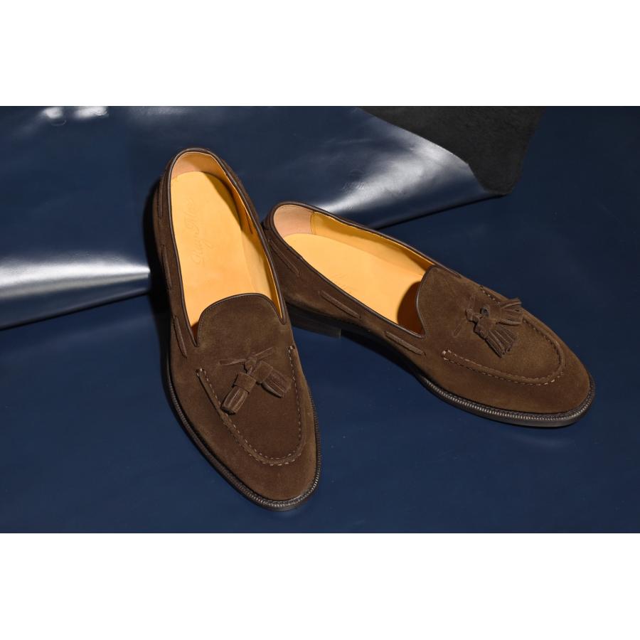 Ray Mar レイマー ブラウン スエード ローファー RAYMAR】スエード タッセルローファー ダークブラウン Fran RAYMAR