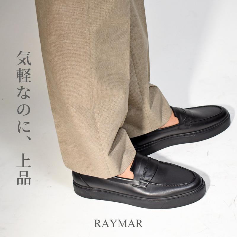 Kelly コインローファー レザースニーカー ブラック 牛革スムース