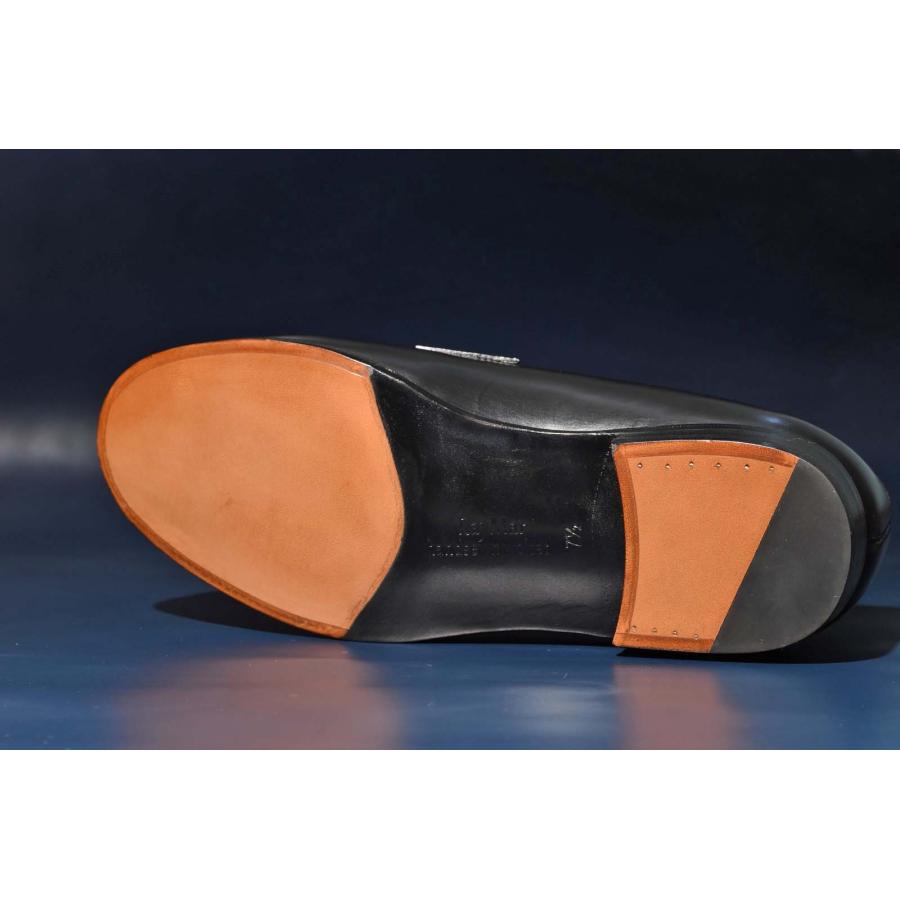 RAYMAR】Laurent コインローファー ブラック レザーソール 牛革 ハンド