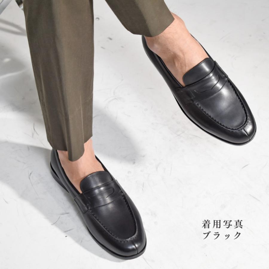 【Le Misca by RAYMAR】Liz コインローファー ブラック / ダークブラウン フルマッケイ製法 レザーソール  23.5cm~27.0cmの画像