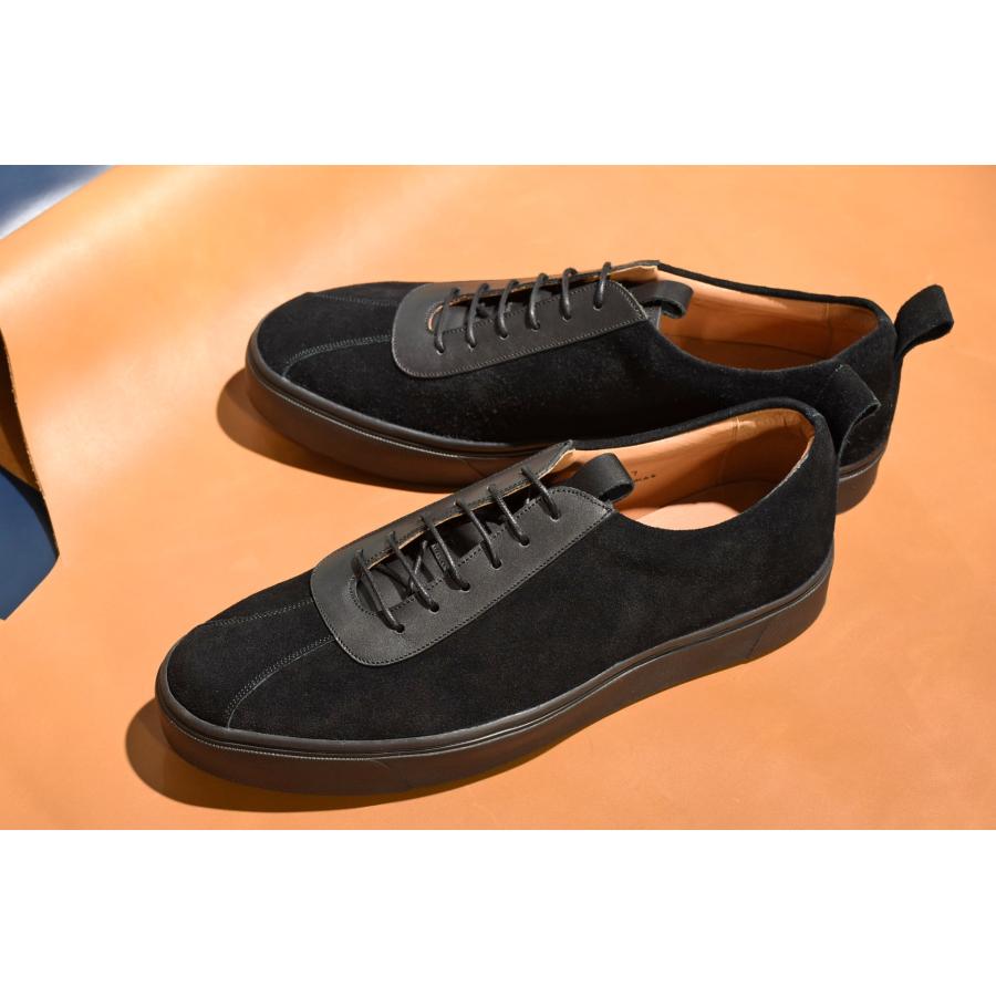【アウトレット】レースアップドレススニーカー ブラック / 牛革＆牛スエード革 コンビネーション / Vibramラバーソール / Thomas / RAYMAR |  | 05
