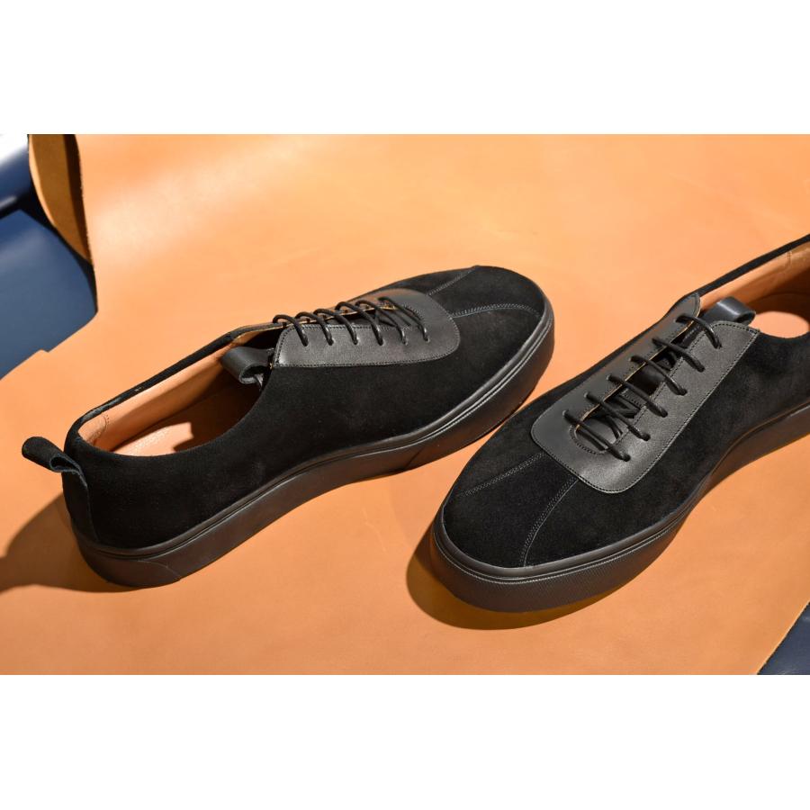 【アウトレット】レースアップドレススニーカー ブラック / 牛革＆牛スエード革 コンビネーション / Vibramラバーソール / Thomas / RAYMAR |  | 06
