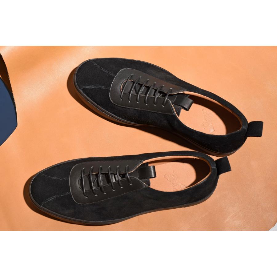 【アウトレット】レースアップドレススニーカー ブラック / 牛革＆牛スエード革 コンビネーション / Vibramラバーソール / Thomas / RAYMAR |  | 07