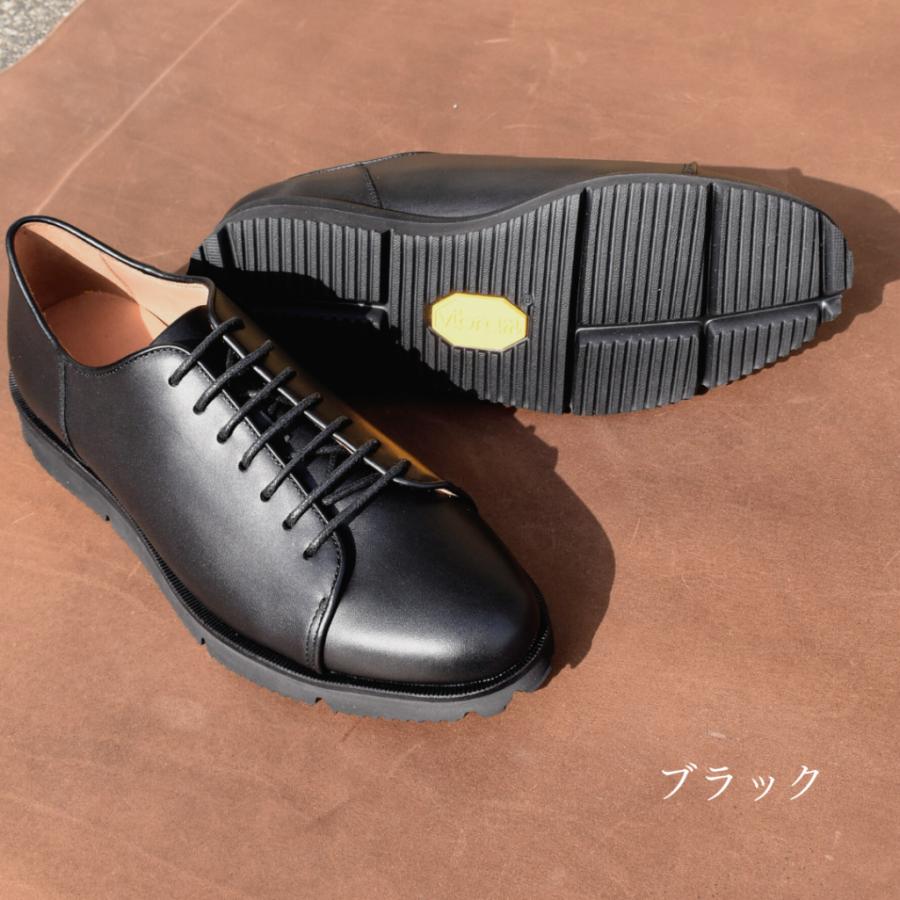 【レディース】Stella レースアップドレススニーカー ブラック/ホワイト 牛革 Vibramラバーソール Le Misca by RAYMAR |  | 16